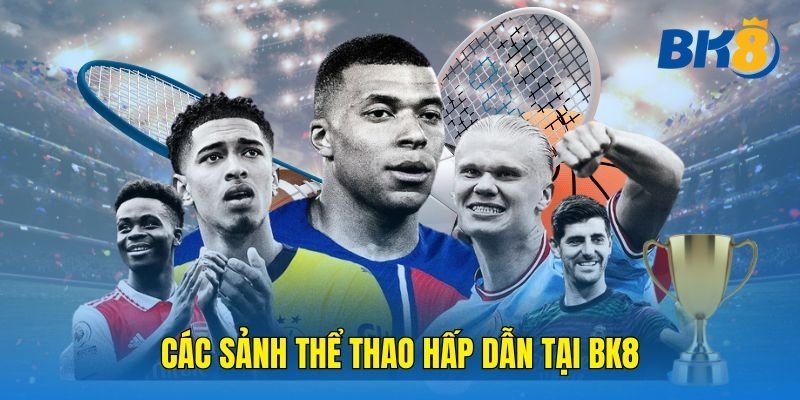 Các sảnh thể thao hấp dẫn tại BK8